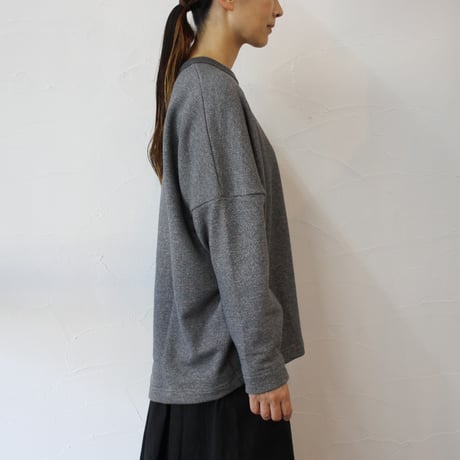 TRAVAIL MANUEL トラバイユマニュアル ヴィンテージ裏毛プルオーバー　#ヘザーグレー、チャコールグレー、サンド　【送料無料】
