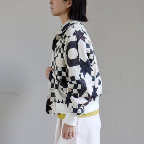 ASEEDONCLOUD アシードンクラウド　Map quilt print P.E Blouson #off white 【送料無料】