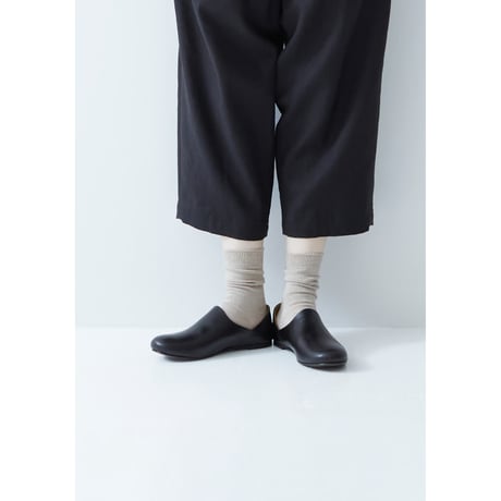 atelier naruse アトリエナルセ　リネンコットン天竺ミドルソックス　#ベイジュ、ライム、ミントグリーン