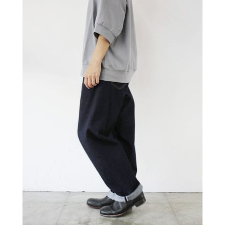 sasanqua by trees サザンカバイツリーズ　high rise loose taperd denim　ハイライズルーズテーパードデニム  #ivory , one wash