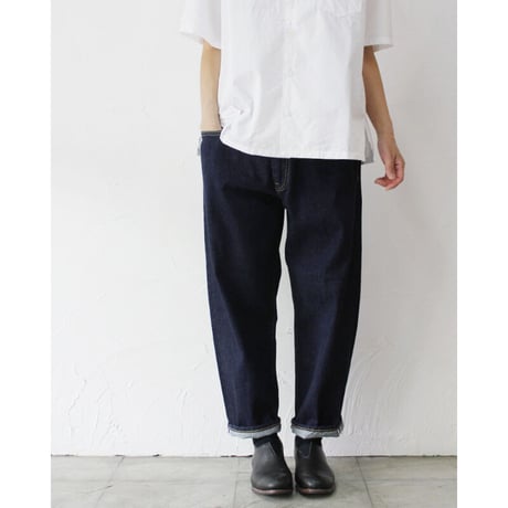 **またまたまた再入荷** sasanqua by trees  Loose Tapered Denim ルーズテーパードデニム　#one wash 【送料無料】