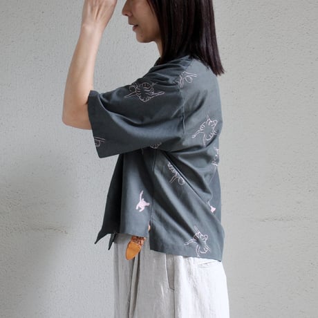 atelier naruse アトリエナルセ　レーヨンコットン開襟シャツ～バレリーナ～ rayon cotton open collar shirt　【送料無料】