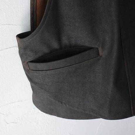 ASEEDONCLOUD アシードンクラウド　Immunity cloth Reseacher waistcoat #Dark brown 【送料無料】