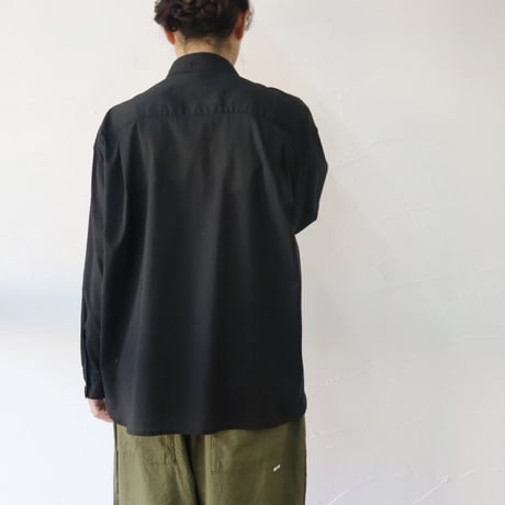 ARTE POVERA アルテポーヴェラ　120/2スーピマローンスタンドシャツ　#ホワイト、ブラック
