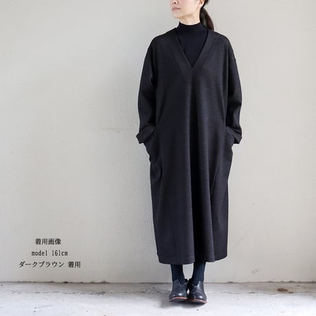 atelier naruse アトリエナルセ　wool jersey one-piece　ウールジャージーワンピース　【送料無料】