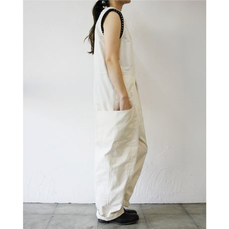 sasanqua by trees サザンカバイツリーズ　Hide seam work all ハイドシームワークオール　#IVORY,BEIGE