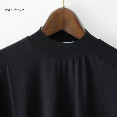 **2025a/w分到着** homspun ホームスパン　60/1天竺ハイネックプルオーバー　#サラシ、TOPグレー、TOPチャコール、ブラック