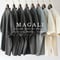 MAGALI マガリ コットン天竺・ギャザースリーブカットソー # チャコール、サビブルー、アイボリー
