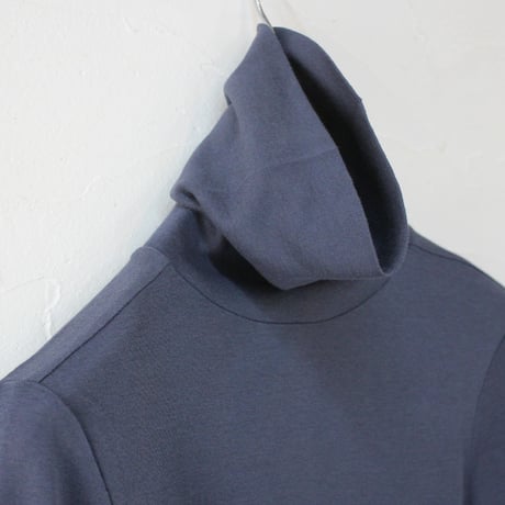 **再入荷**　homspun ホームスパン　60/1フライスタートルネックプルオーバー　#ブラック、アイアンブルー、TOPチャコール、TOPグレー