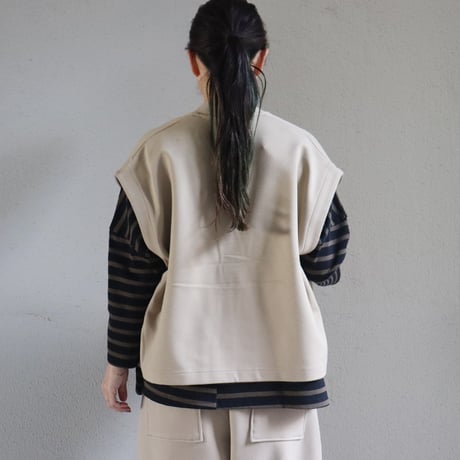 ARTE POVERA アルテポーヴェラ　ポンチ裏起毛フレンチカーデ　#ベージュ