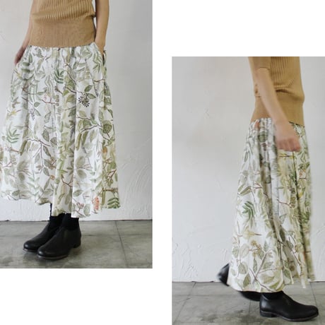ASEEDONCLOUD アシードンクラウド oykotoen print safari flare skirt　♯オフ　【送料無料】