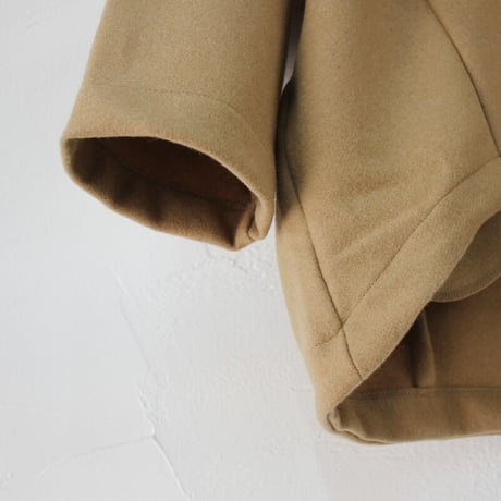 **メーカー在庫最終分再入荷** maomade マオメイド　ウールカシミアストレッチコクーンジャケット　#キャメル、ブラック