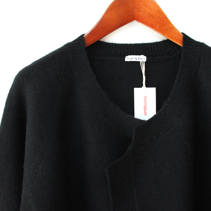 homspun(ホームスパン)縮絨起毛ウールラグランカーディガン homspun ホームスパン 縮絨起毛ウールラグランカーデ #TOPグレー