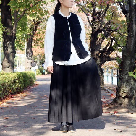ASEEDONCLOUD アシードンクラウド　Kigansai wool fleece vest #black 【送料無料】
