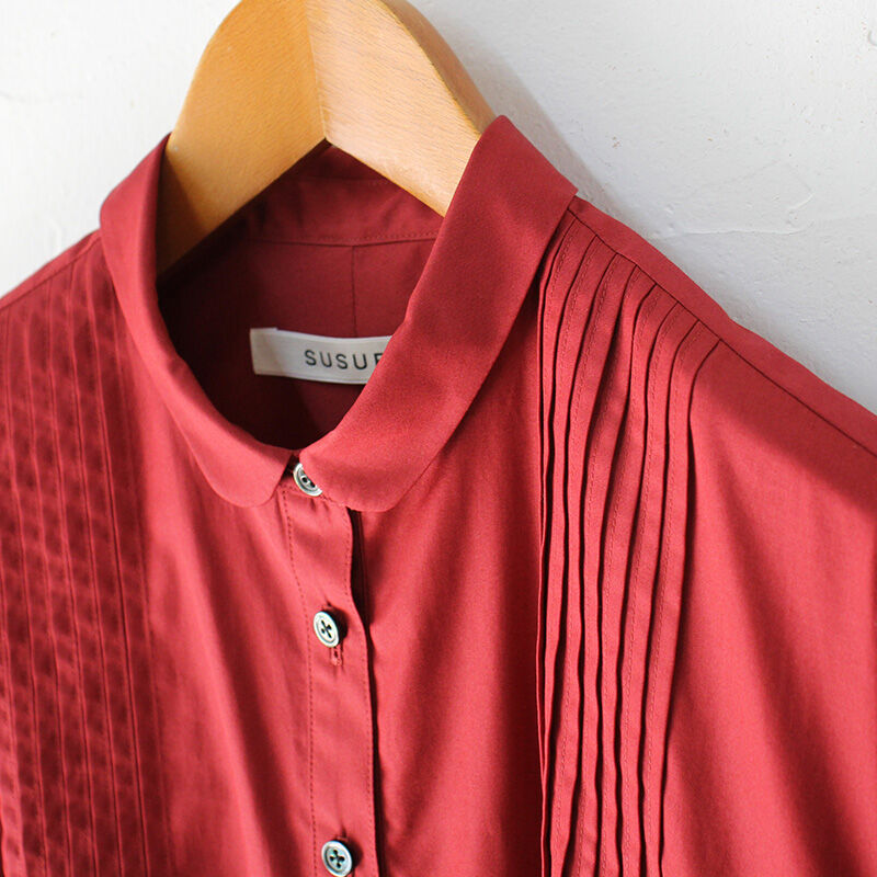 SUSURI ススリ　セーズシャツドレス　#rouge 【送料無料】