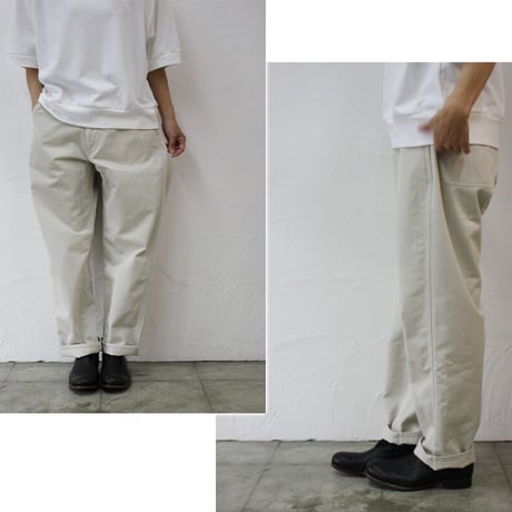 ARTE POVERA アルテポーヴェラ　チノバギーパンツ　#ホワイト、アイスグレー