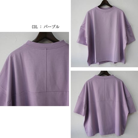 **またまたまた再入荷**　 Linenya リネンヤ　コットンデラヴェ7分袖Tシャツ