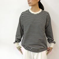 **再入荷**　atelier naruse アトリエナルセ　コットンボーダーカットソー（長袖）cotton border cut&sewn（long sleeves）