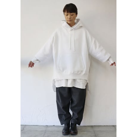 CAERULA カエルラ　TC sweat BIG hoodie 裏起毛スウェットBIGパーカー  #ホワイト、ブラック　【送料無料】
