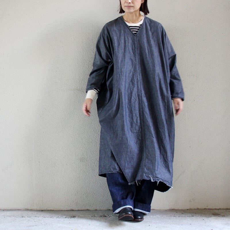 再入荷** homspun ホームスパン ライトオンスシャンブレープルオーバー