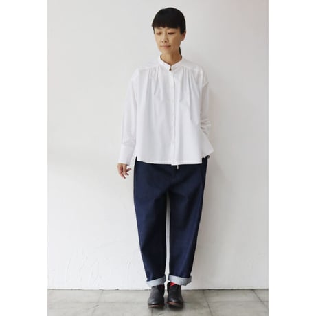 atelier naruse アトリエナルセ　コットン ~トーマスメイソン~ バンドカラーシャツ｜cotton ~THOMAS MASON~ band-collar shirt