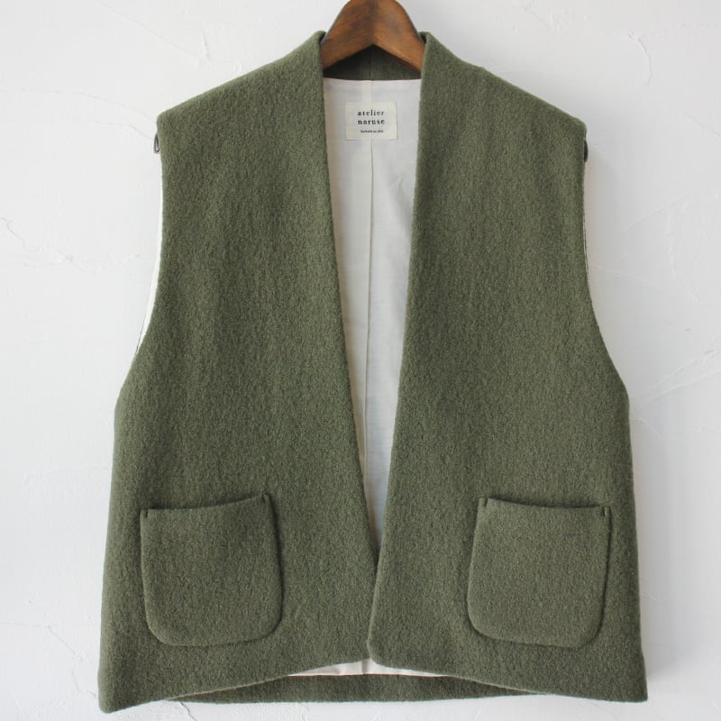 atelier naruse アトリエナルセ pure wool bouclé vest ピュ...