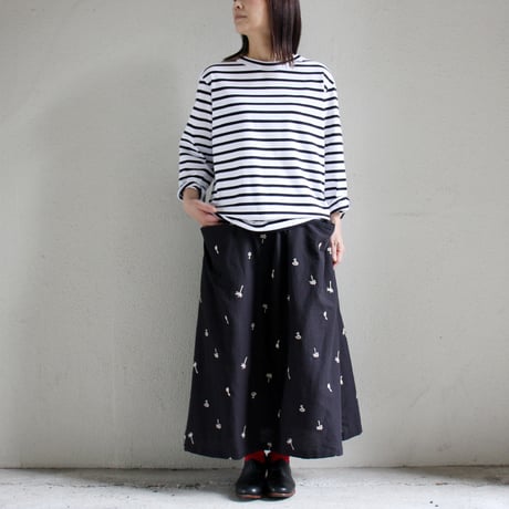 atelier naruse アトリエナルセ　コットンリネンカットインポケットスカート～nohara～cotton linen cut-in pocket skirt　【送料無料】