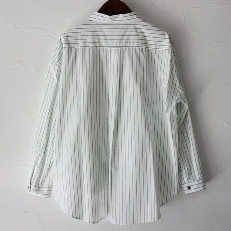 atelier naruse アトリエナルセ　コットンピンストライプビッグシルエットシャツ　cotton pinstripe big silhouette shirt