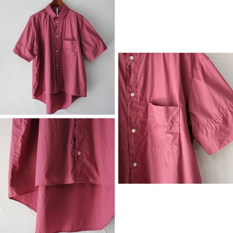 **再入荷** CAERULA カエルラ　cotton broad trase shirts #ネイビーストライプ、サックス、ピンク、ホワイト