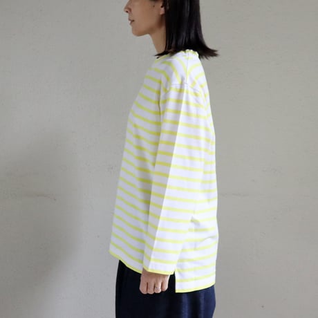 atelier naruse アトリエナルセ　コットンボーダーカットソー（長袖）　cotton border cut&sewn ～+homme～