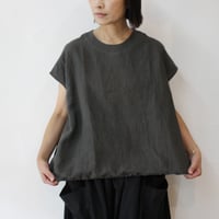 またまたまた再入荷**LinenYa リネンヤ リネン半袖スタンドカラー