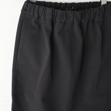 TRAVAIL MANUEL ミラノリブロングタイトスカート　#チャコール、ブラック