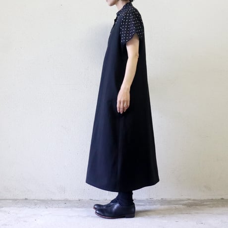 **またまたまた再入荷**LinenYa リネンヤ　Vネックジャンパースカート　#ブラック、ネイビー