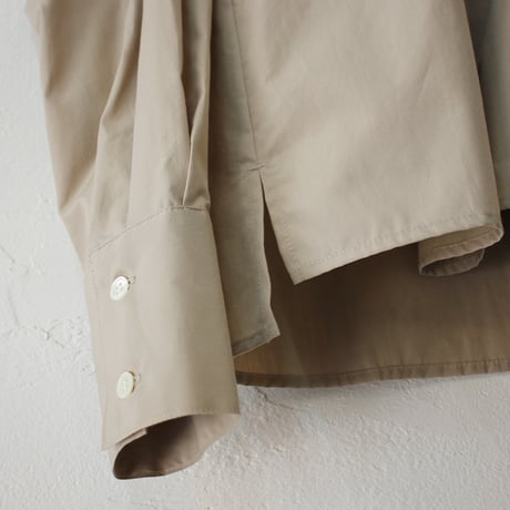 amne アンヌ　PIMA skipper Blouse　スーピマコットンスキッパーブラウス　#ホワイト、ベージュ、ネイビー