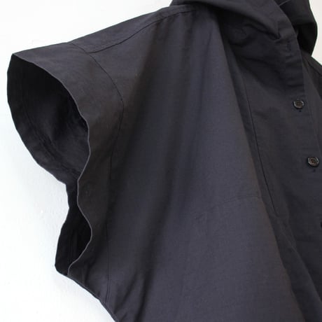 homspun ホームスパン　コットンリップストップポンチョ　#ネイビー　【送料無料】