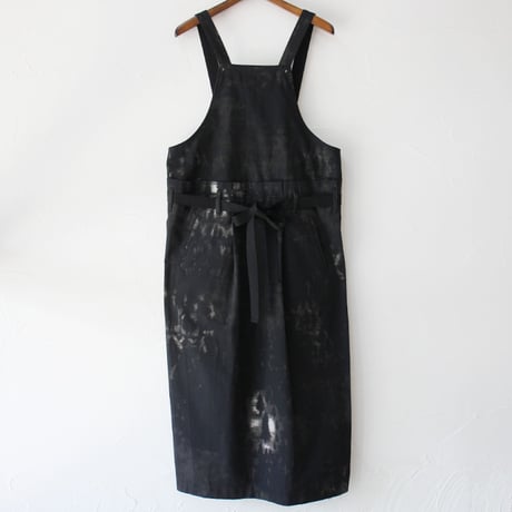 ASEEDONCLOUD アシードンクラウド　Fog forest denim Sankayo apron dress #black