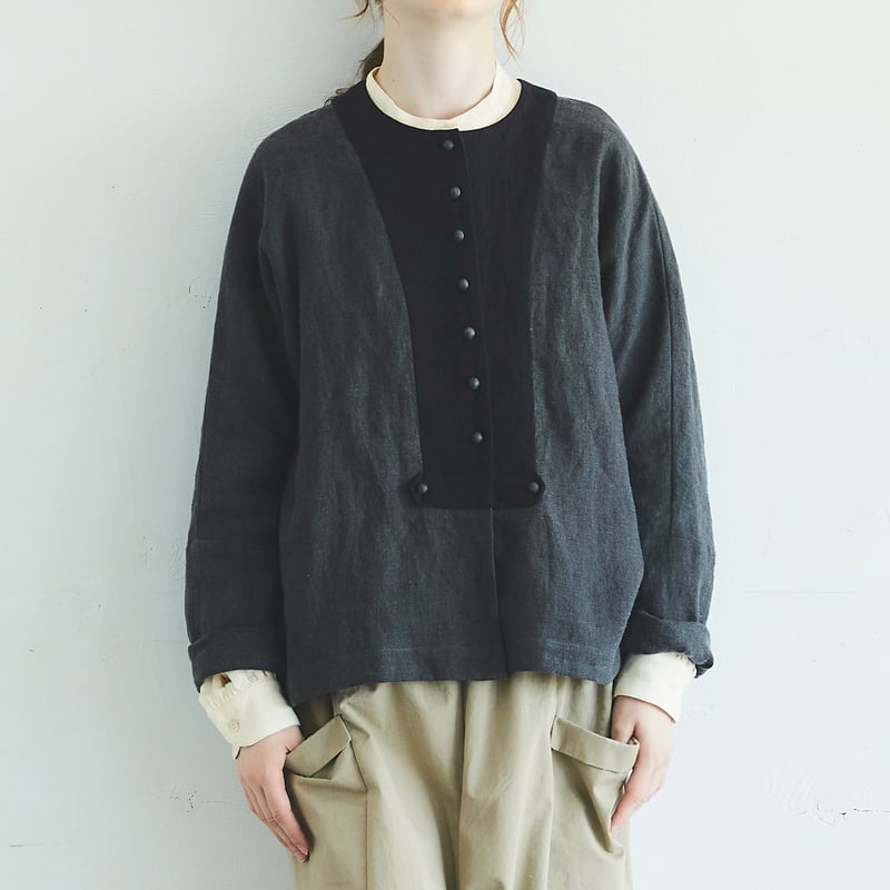 今週末限定❗MAGALI(マガリ) ブラッシュド・ベルギーリネン・カーディガン MAGALI マガリ ブラッシュドベルギーリネンカーディガン