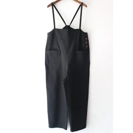 **またまた再入荷** MAGALI マガリ　コットンリネン・サロペットパンツ　#ブラック、デニムブルー