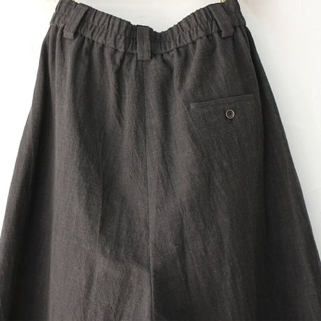 atelier naruse アトリエナルセ　コットンスラブワイドパンツ cotton slab wide pants　#杢ブラック、ブラック　【送料無料】