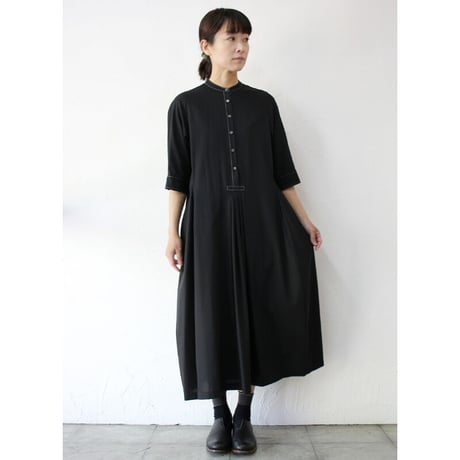 SUSURI ススリ　ポートタックドレス　#black 【送料無料】