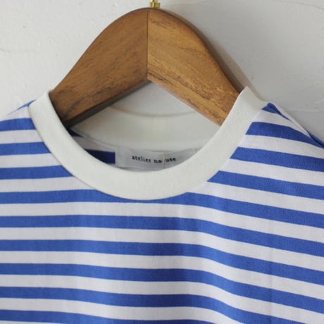 atelier naruse アトリエナルセ　コットンボーダーカットソー（半袖）｜cotton border cut&sewn（short sleeves）