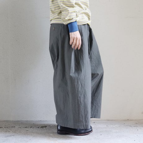 atelier naruse アトリエナルセ　コットンガウチョパンツ　cotton gaucho pants　#キャメル、チャコール　【送料無料】