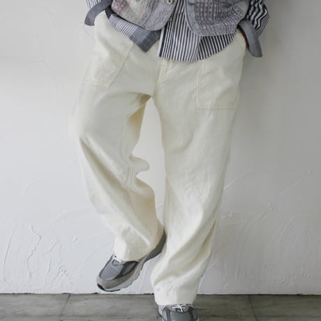 FUNSET OF ART ファンセットオブアート　コットンリネンユーティリティパンツ　#生成り