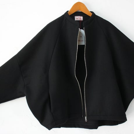 **またまたブラック再入荷** maomade マオメイド　カシミアブレンドやわらかライトメルトンジップジャケット　#ネイビー、ブラック