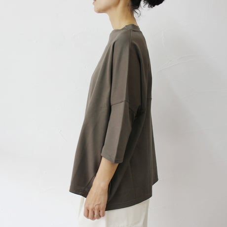 **またまたまた再入荷**　 Linenya リネンヤ　コットンデラヴェ7分袖Tシャツ