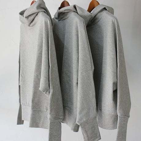 **再入荷** Linenya リネンヤ　コットンライトスウェットドルマンパーカー　#TOPグレー