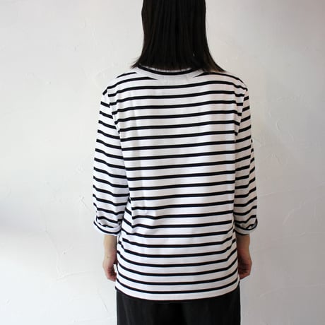atelier naruse アトリエナルセ　コットンボーダーカットソー（長袖）　cotton border cut&sewn ～+homme～