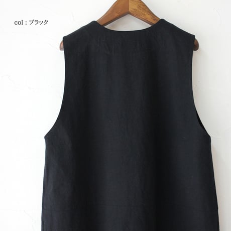 **再入荷** atelier naruse アトリエナルセ　コットンリネンスラブジャンパースカート　cotton linen slab jumper skirt