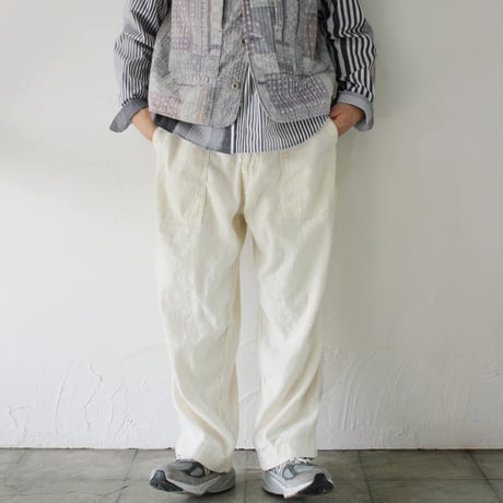 FUNSET OF ART ファンセットオブアート　コットンリネンユーティリティパンツ　#生成り