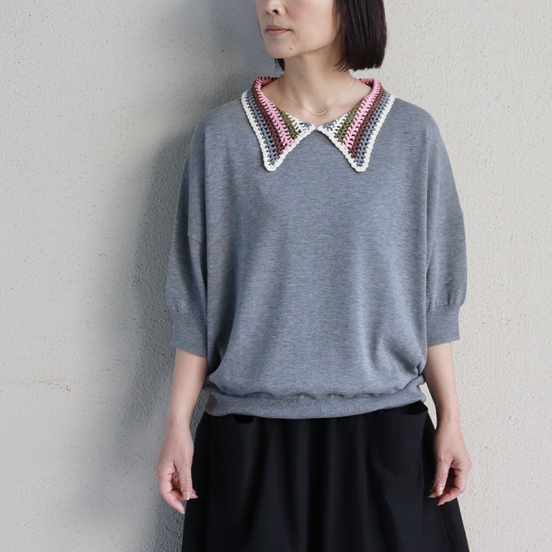 atelier naruse アトリエナルセ cotton crochet collar kn